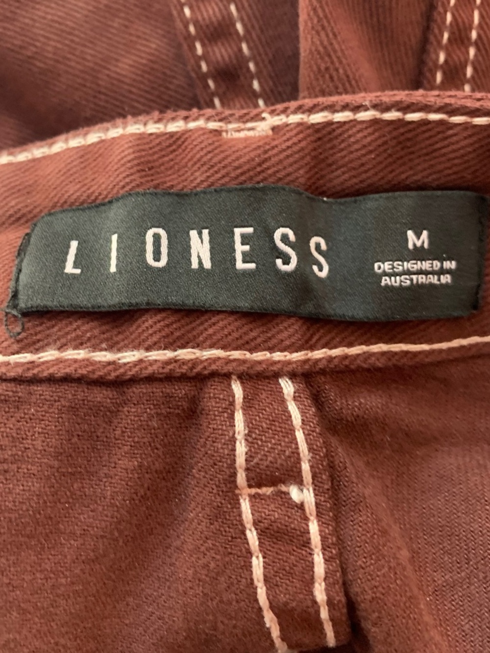 Lioness brown denim style pant sz M - Picture 6 of 9